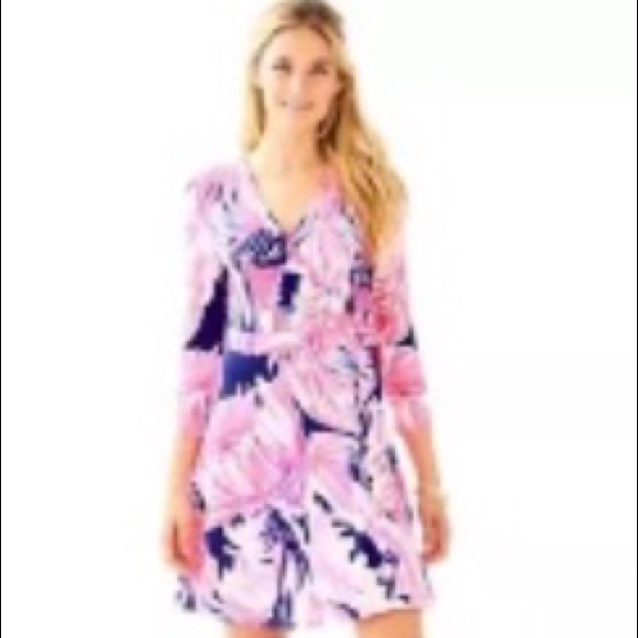 Lily Pulitzer Size:M Emilia Wrap Dress - Picture 3 of 4